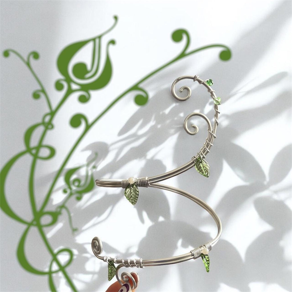 Whimsical Silver Vine Arm Cuff