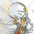 Whimsical Gold White Flower Necklace