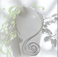Whimsical Silver Spiral Necklace