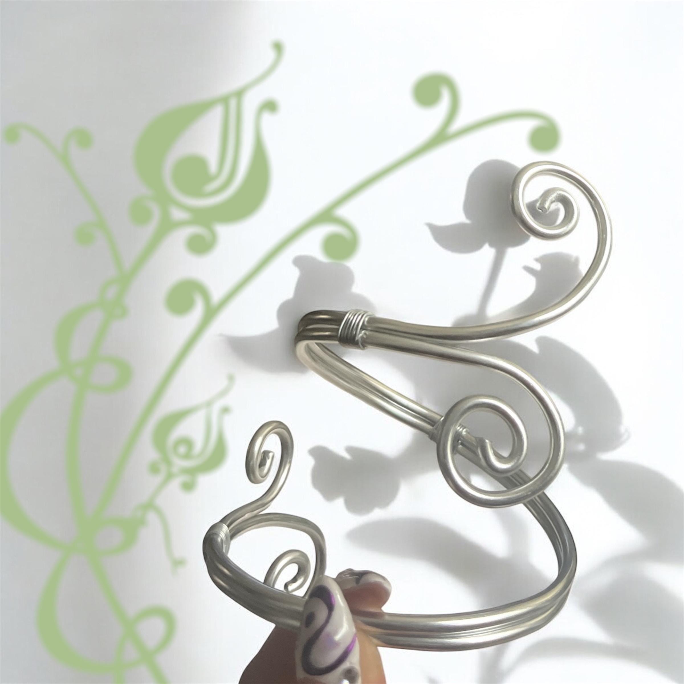 Whimsical Silver Forerm Cuff/ Bangle