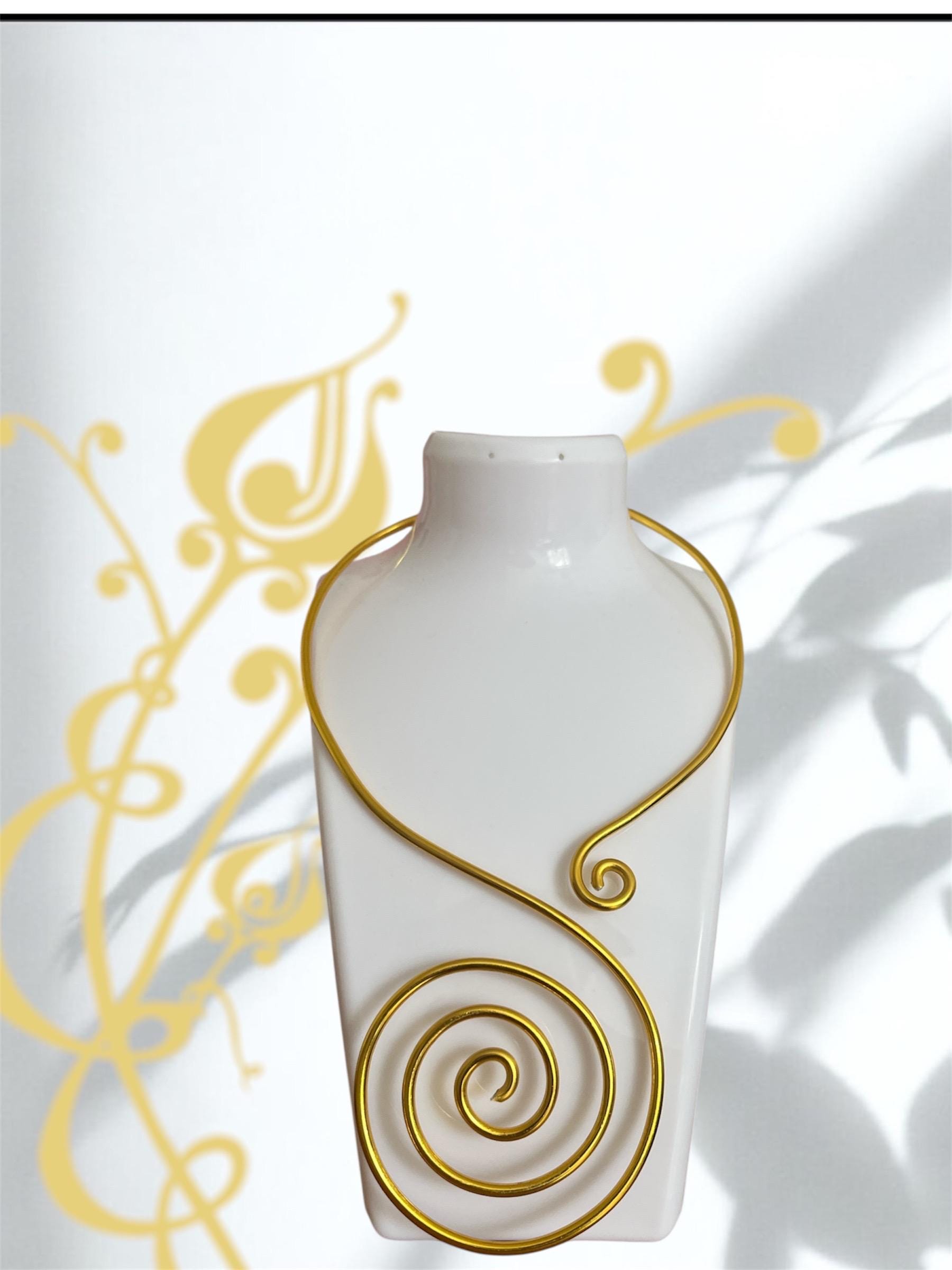 Whimsical Silver Spiral Necklace