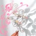Whimsical Silver and Pink Bow Arm Cuff - Hello Kitty Inspired
