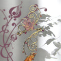 Handmade Whimsical Regal Silver Lilac Luminace  Flower Arm Cuff