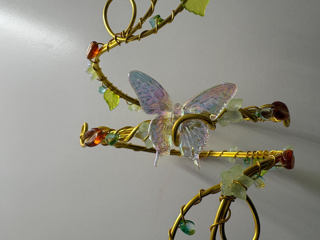 Handmade Whimsical Butterfly Vine Arm Cuff | Fairycore Gold Wire Arm Band | Y2K Boho Elf Jewelry — Talicia inspired