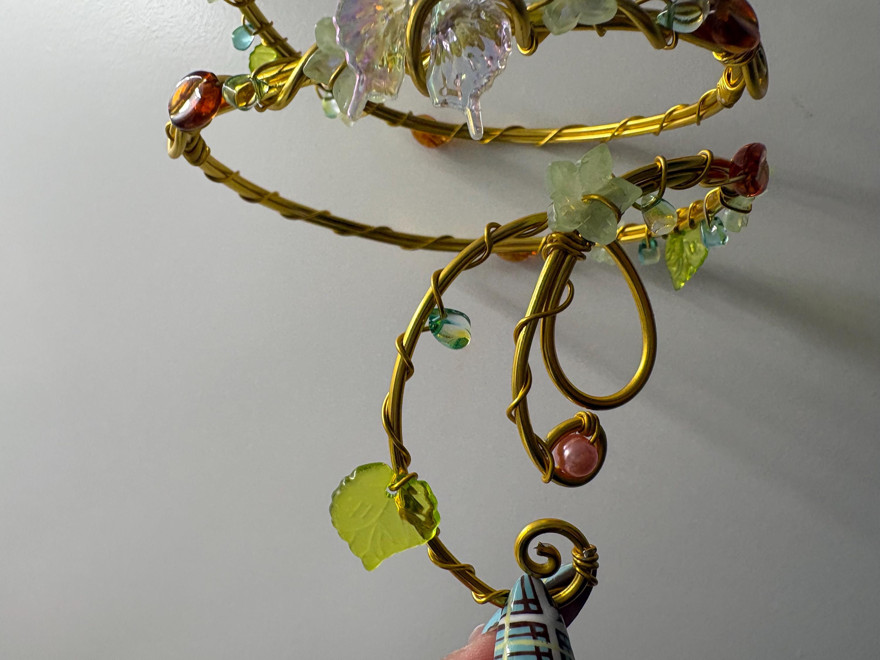 Handmade Whimsical Butterfly Vine Arm Cuff | Fairycore Gold Wire Arm Band | Y2K Boho Elf Jewelry — Talicia inspired